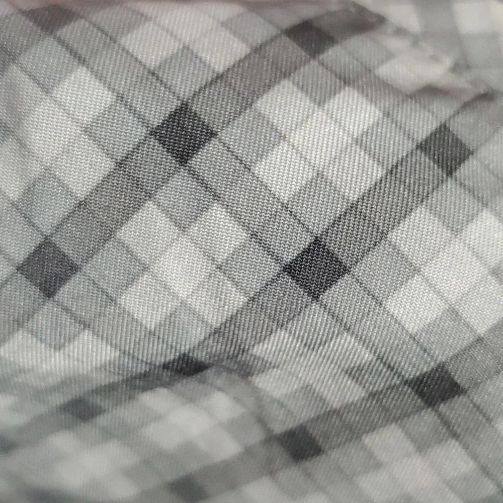 Puma grey pixel plaid hybrid quickdry flat front golf shorts